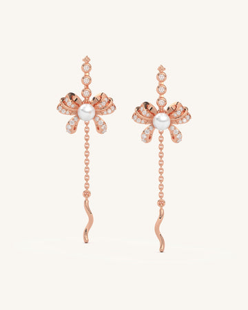 Bow Delight Pearl Sui Dhaga Earring