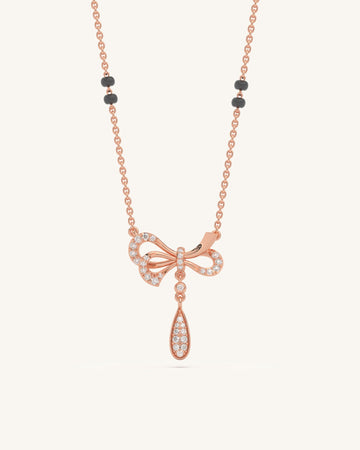 Graceful Bow Diamond Mangalsutra
