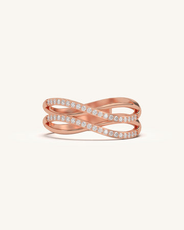 Infinite embrace diamond ring