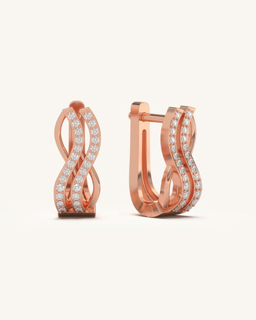 Infinite Embrace diamond ear hoops