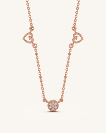 Sweetheart Diamond Station Necklace