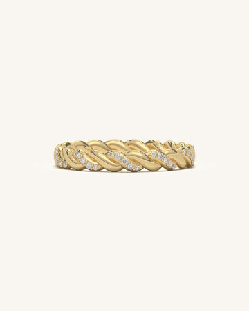 Rope Luxe Diamond Ring Band