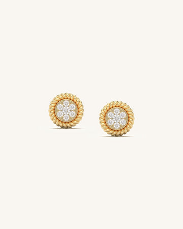 Entwined Diamond Studs Earrings