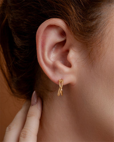 Braided Brilliance Hoops