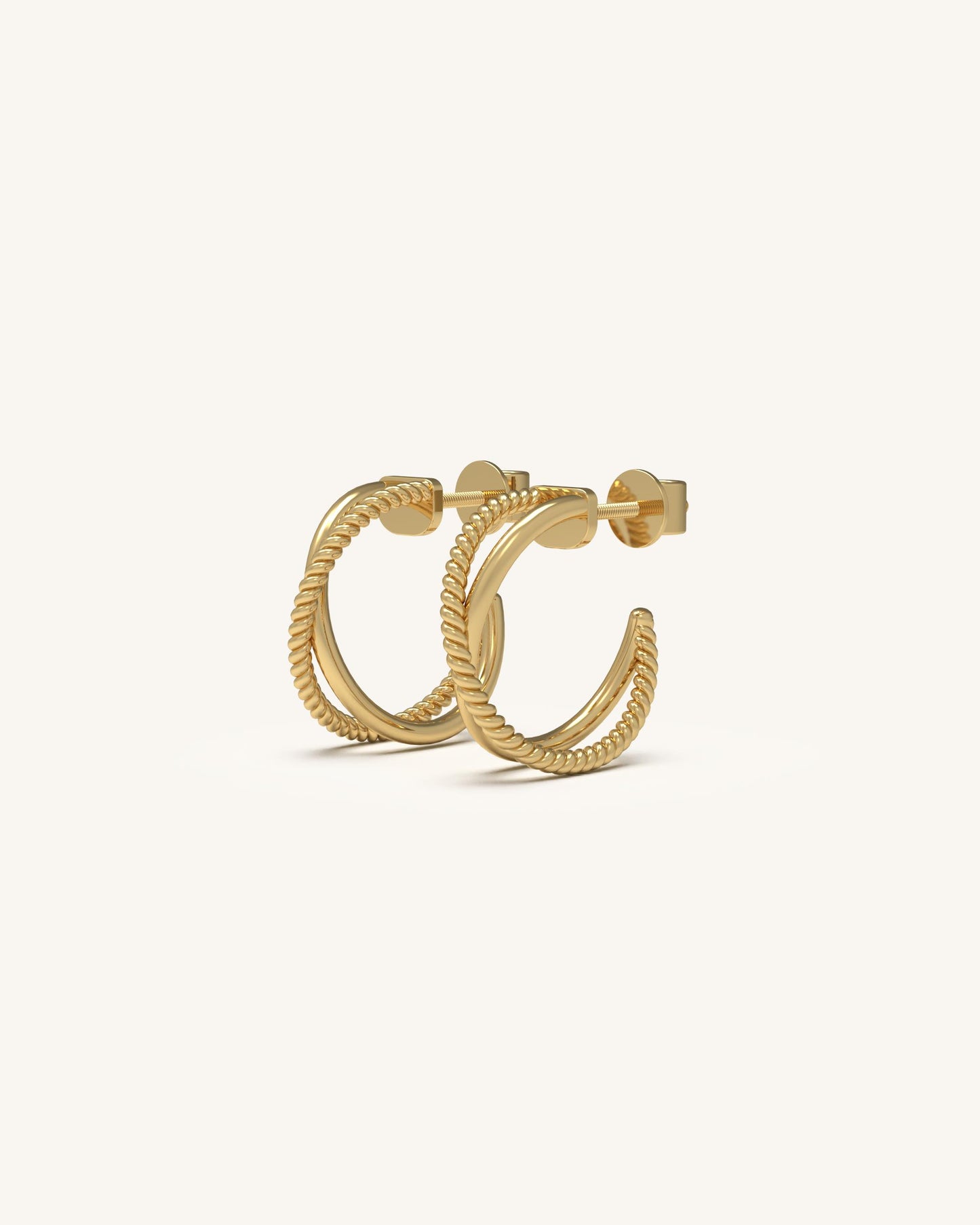 Braided Brilliance Hoops