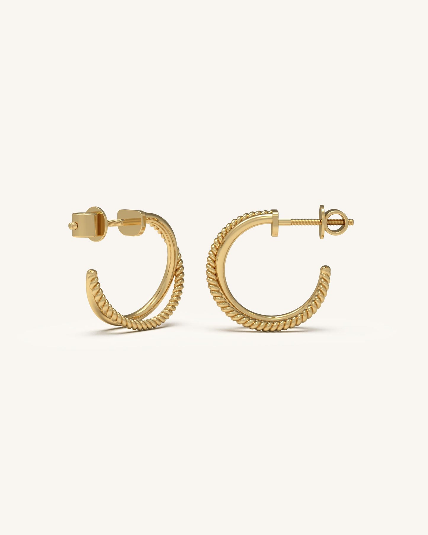 Braided Brilliance Hoops
