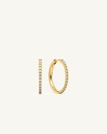 Chic Sense Diamond Hoops