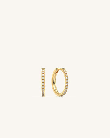 Minimalist Diamond Hoops