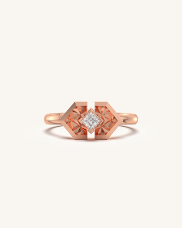 Floral Square Ring