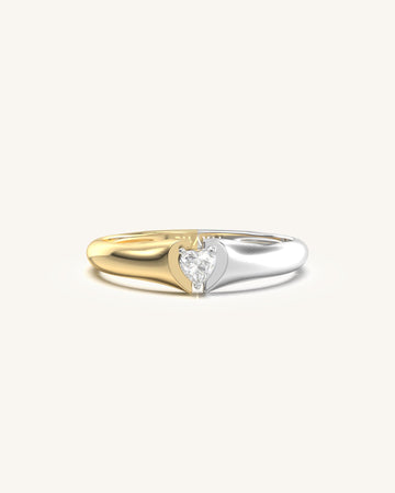 Radiating Love and Elegance Two-Tone Diamond Ring
