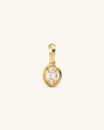 Oval Cut Ellipse Diamond Precious Pendant