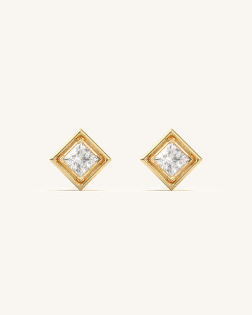 Square Kites Shaped Diamond Studs