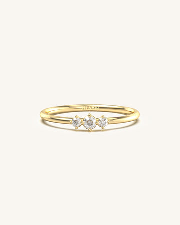 3-Stone Diamond Dainty Ring