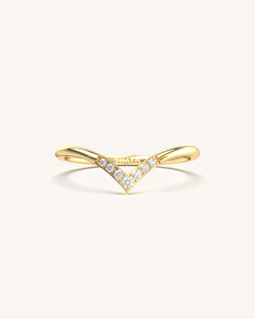 Mini Chevron Diamond Ring