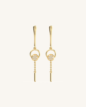 Circular Bar Drop Earrings