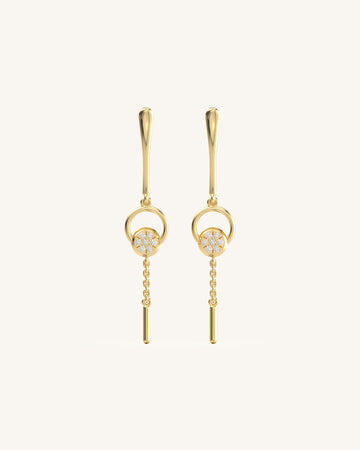 Circular Bar Drop Earrings