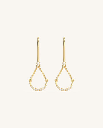 Charming Teardrop Diamond Earrings
