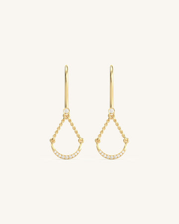 Charming Teardrop Diamond Earrings