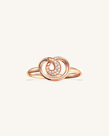 Spiral Lovely Diamond Stylish Ring