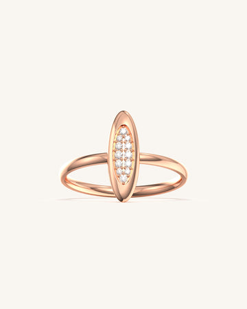 Duet Ovate Diamond Delicate Ring