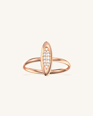 Duet Ovate Diamond Delicate Ring