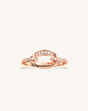 Elegant Intertwined Diamond Ring