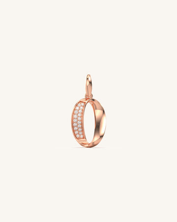 Elegant "O" Swivel Diamond Pendant