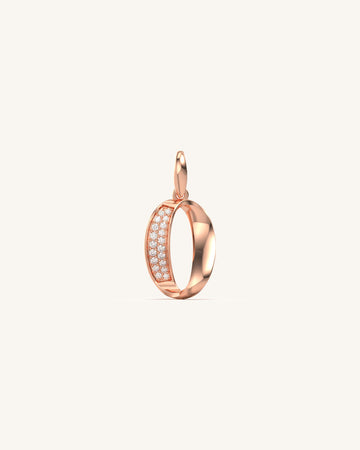 Elegant "O" Swivel Diamond Pendant