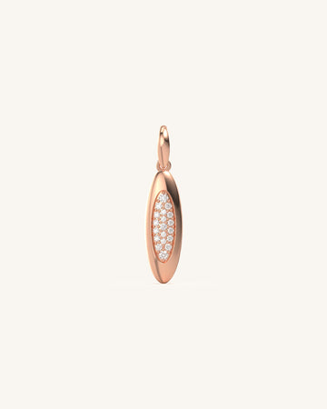 Duet Ovate Diamond Delicate Pendant