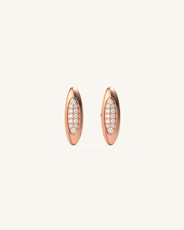 Duet Ovate Diamond Delicate Studs
