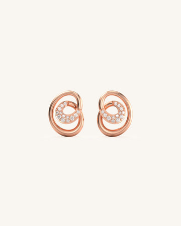 Spiral Lovely Diamond Stylish Studs