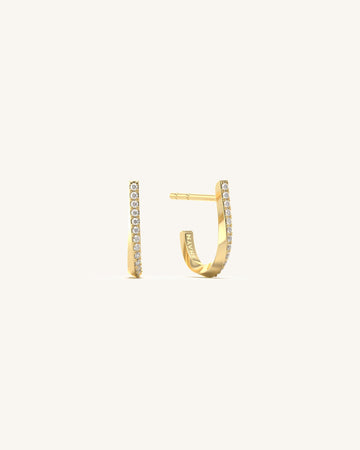 Celestial Twist Diamond Huggies