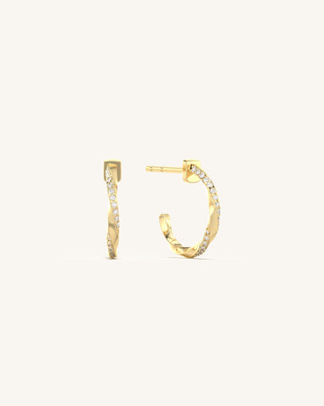 Elegant Mirage Diamond Hoops
