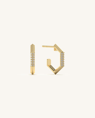 Lustrous Loop Diamond Hoops