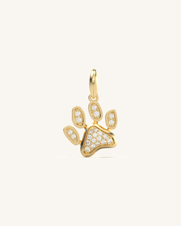 Petite Pet Paw Diamond Pendant