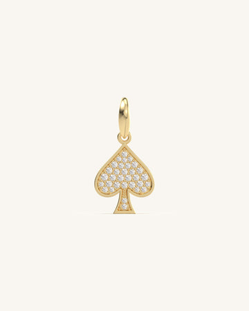 Dainty Spade Diamond Pendant