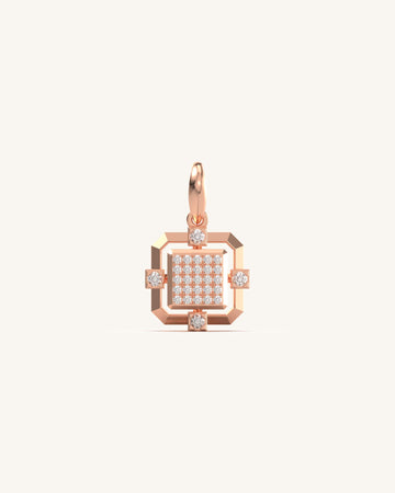 Hexagon Elegance Minimalist Diamond Halo Pendant