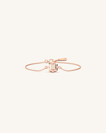 Hexagon Elegance Minimalist Diamond Halo Bracelet