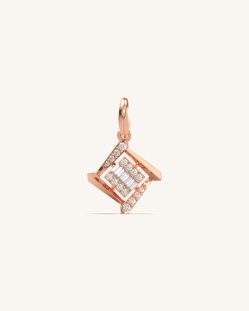 Diamond Square Cubic Frame Pendant