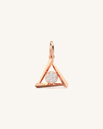 Triangular Intricate Circular Diamond Pendant