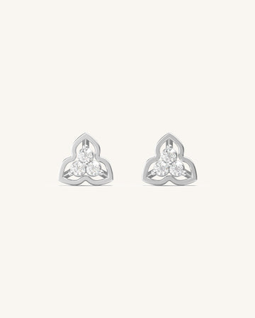 Leafy Trefoil Diamond Delicacy Studs