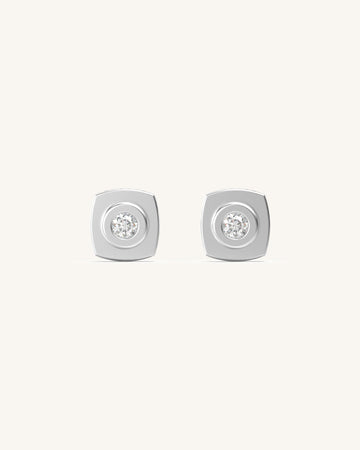 Square Cube Elegant Diamond Studs