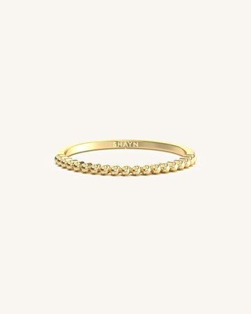 Golden Beaded Dainty Ring