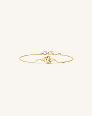 Sculpted Golden Geometry Bracelet