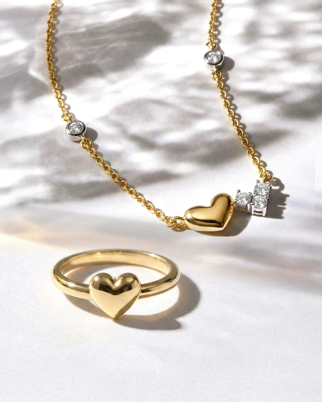 Cherished Heart Necklace & Classic Heart Ring