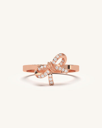 Diamond Bow Wrap Ring
