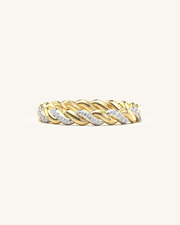 Rope Luxe Diamond Ring Band