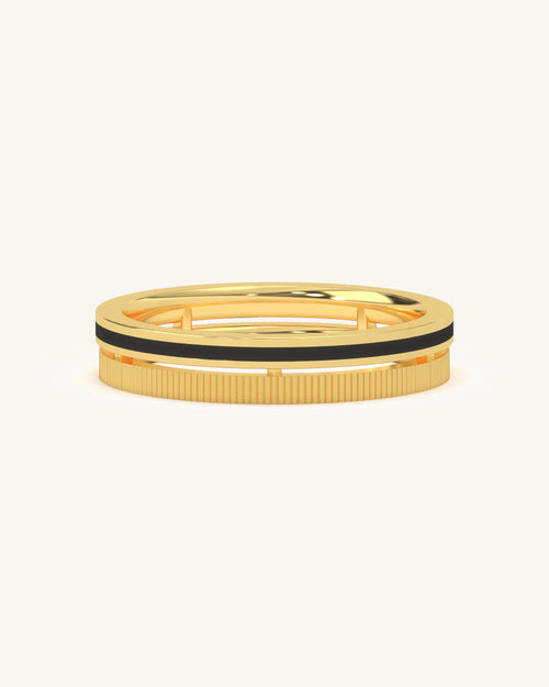 Daily wear unique simple gold ring design in 925 Sterling Silver with 18KT Gold Vermeil