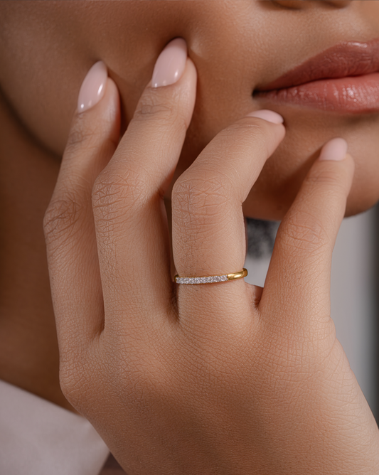 Half pave Ring