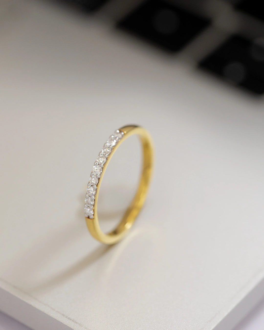 Half pave Ring